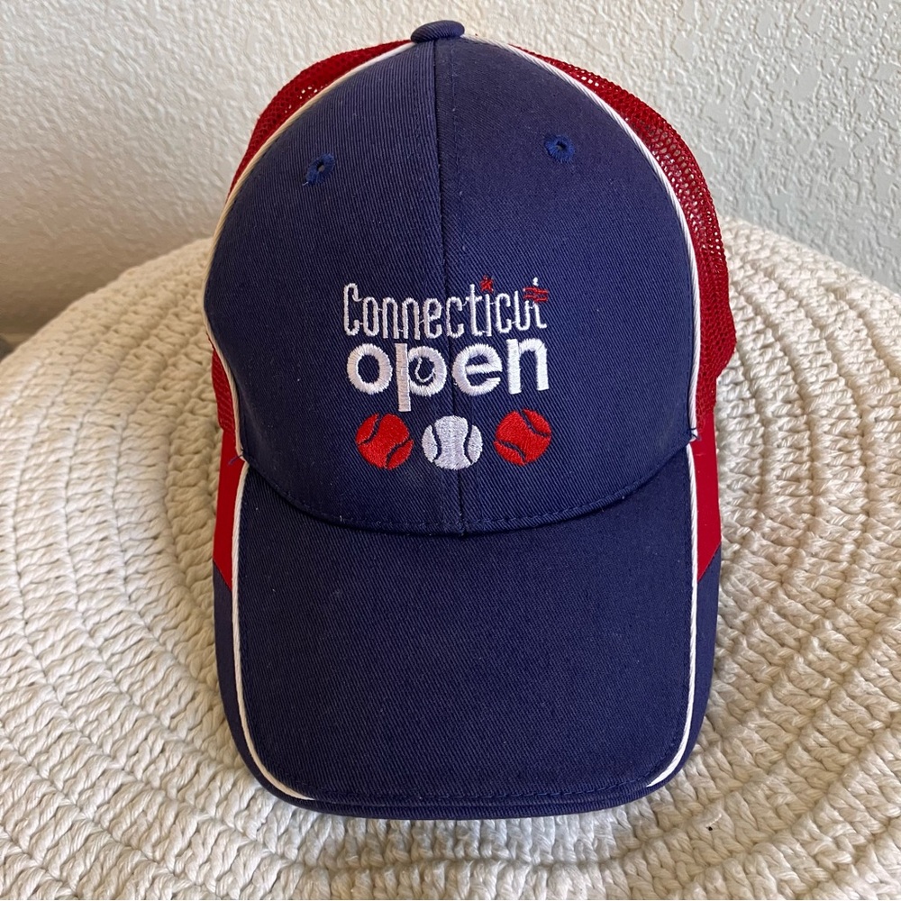 Connecticut Open Port Authority Blue and Red  Cap used good condition